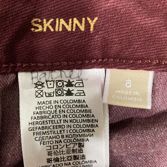 Michael kors skinny  burgundy jeans - Picture 9 of 11